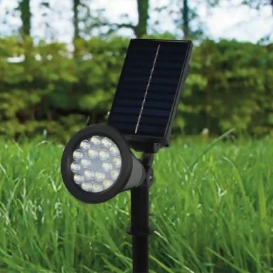 REXER Outdoor Multicolor RGBW IP65 LED Solar Spike Spotlight — image 1