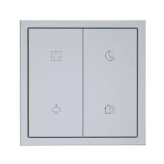 HDL Smart Tile Series Aluminium Panel 2xButtons & 4xFunctions Space Gray