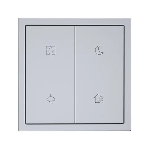 HDL Smart Tile Series Aluminium Panel 2xButtons & 4xFunctions Space Gray — image 1