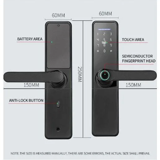 Zudsec Standalone Door Lock Metal With Fingerprint-WiFi — image 8