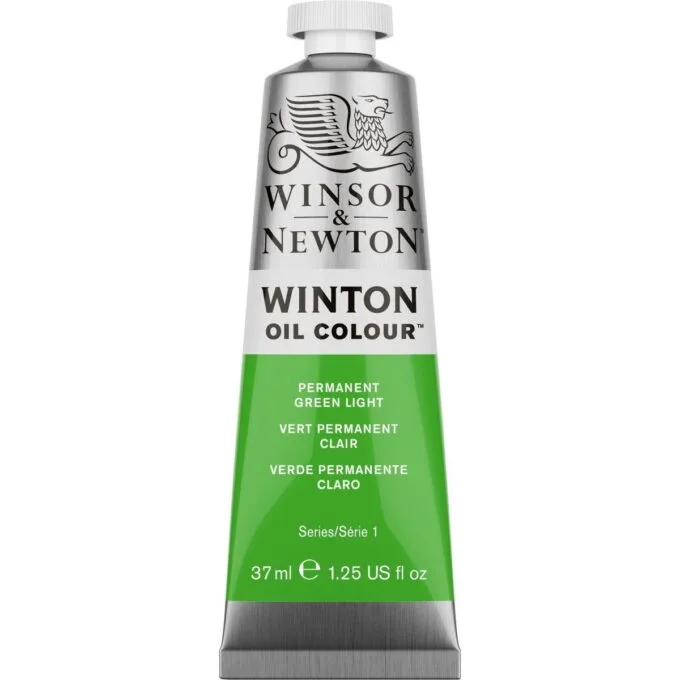 W&N WINTON OIL COLOUR 37ML TBE PERMANENT GREEN LIGHT — image 1