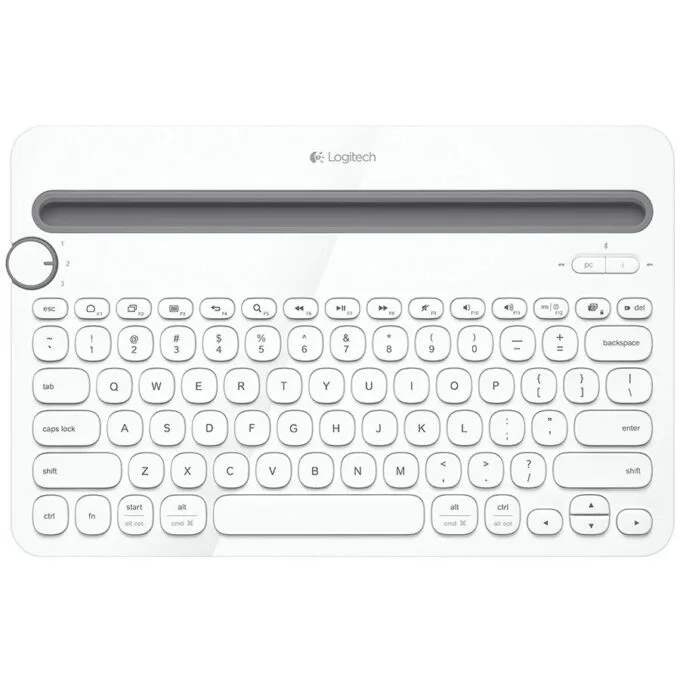 LOGITECH K480 Bluetooth Multi-Device Keyboard - WHITE - US INT'L — image 1