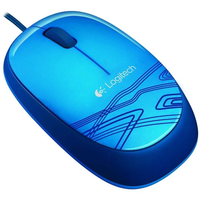 LOGITECH M105 Corded Mouse - BLUE - USB - EWR2 — image 1