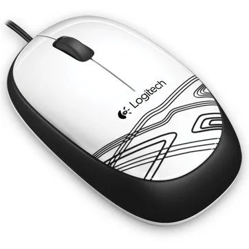 LOGITECH M105 Corded Mouse - WHITE - USB — image 1