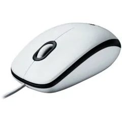 LOGITECH M100 Corded Mouse - WHITE - USB - EWR2