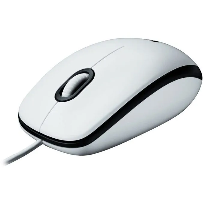 LOGITECH M100 Corded Mouse - WHITE - USB - EWR2 — image 1