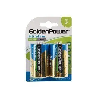 2PC/CARD GOLDEN POWER 1.5V D ALKALINE POWER PLUS — image 1