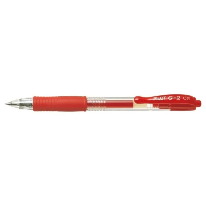 PILOT G-2 - GEL INK ROLLER - RED - FINE TIP (0.5MM) — image 1