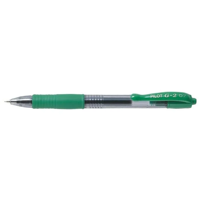 PILOT G-2 - GEL INK ROLLER - GREEN - MEDIUM TIP (0.7MM) — image 1