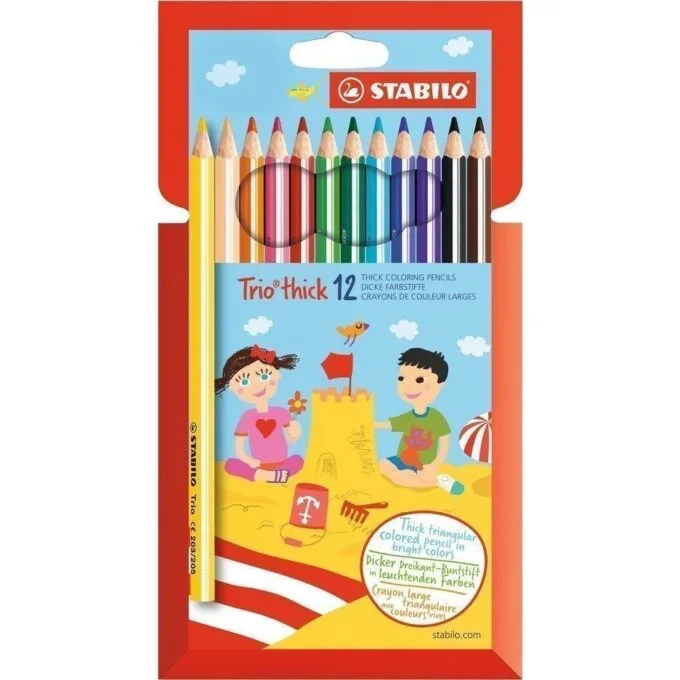 STABILO TRIO THICK PENCIL 12 PCS WALLET — image 1