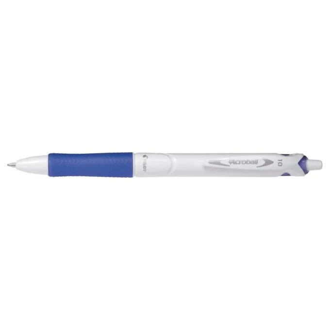PILOT ACROBALL PURE WHITE POINT PEN MEDIUM BLUE — image 1