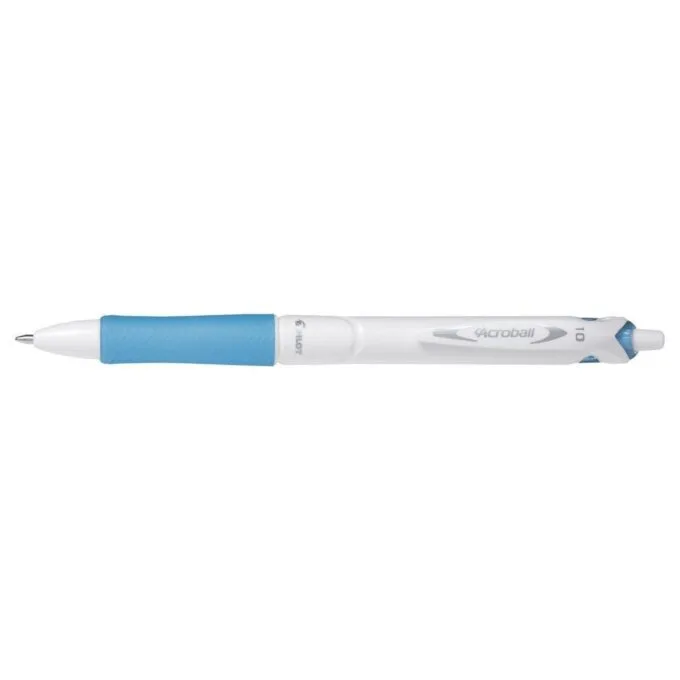 PILOT ACROBALL PURE WHITE POINT PEN MEDIUM LIGHT BLUE — image 1