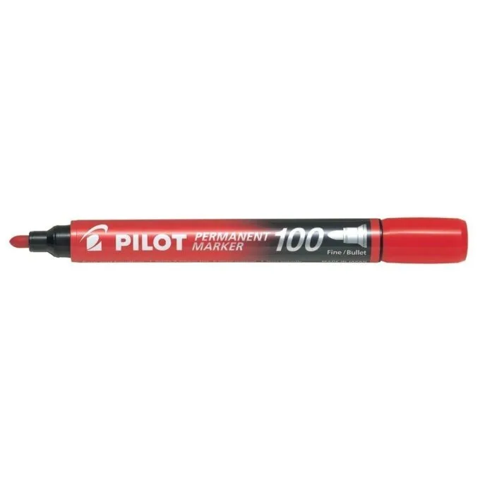 PILOT PERMANENT MARKER RED FINE BULLET TIP — image 1