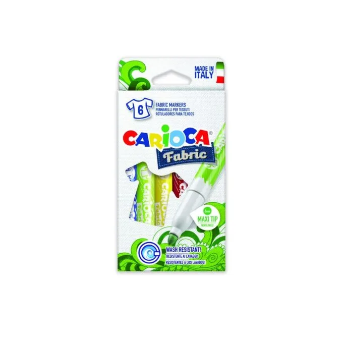 CARIOCA CHROMATEX 6 MARKERS WITH SPECIAL INK FOR FABRIC — image 1