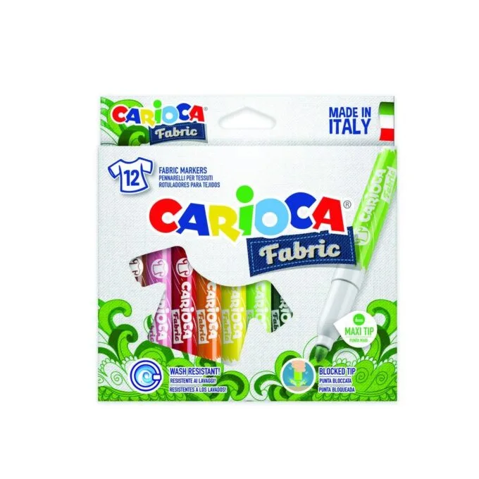 CARIOCA CHROMATEX 12 MARKERS WITH SPECIAL INK FOR FABRIC — image 1