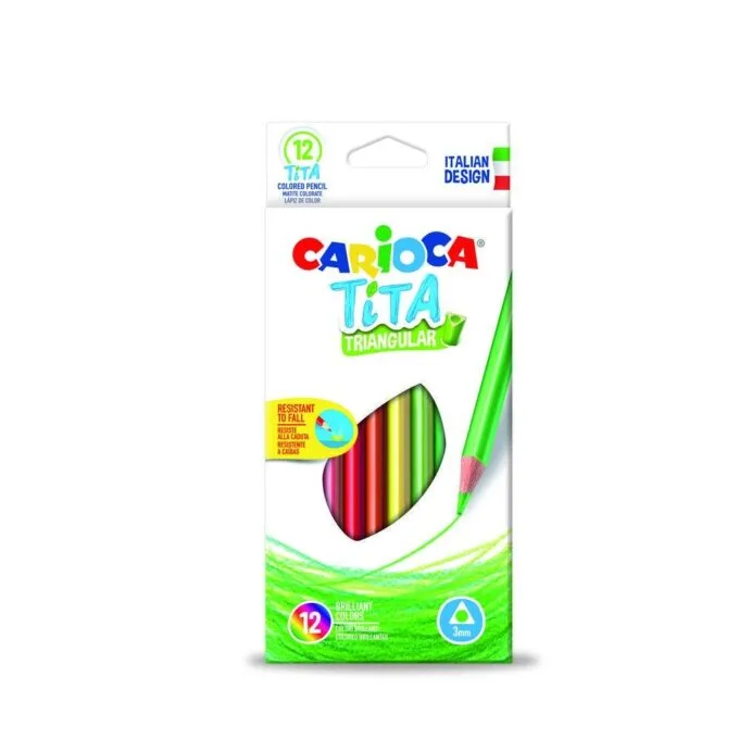 CARIOCA TITA WOOD FREE TRIANGULAR PENCIL BOX 12PCS — image 1