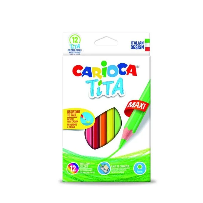 CARIOCA TITA WOOD FREE MAXI PENCIL BOX 12 PCS — image 1