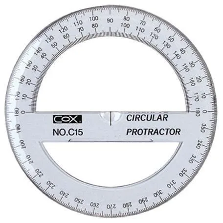 COX 15CM CIRCULAR PROTRACTOR — image 1