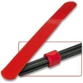 LINDY HOOK & LOOP CABLE TIES, RED 10PCS — image 1