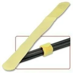 LINDY HOOK & LOOP CABLE TIES, YELLOW 10PCS