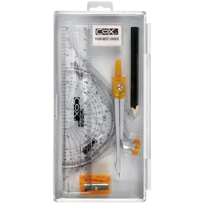 COX MATHEMATICAL INSTR. 8 PCS SET — image 1