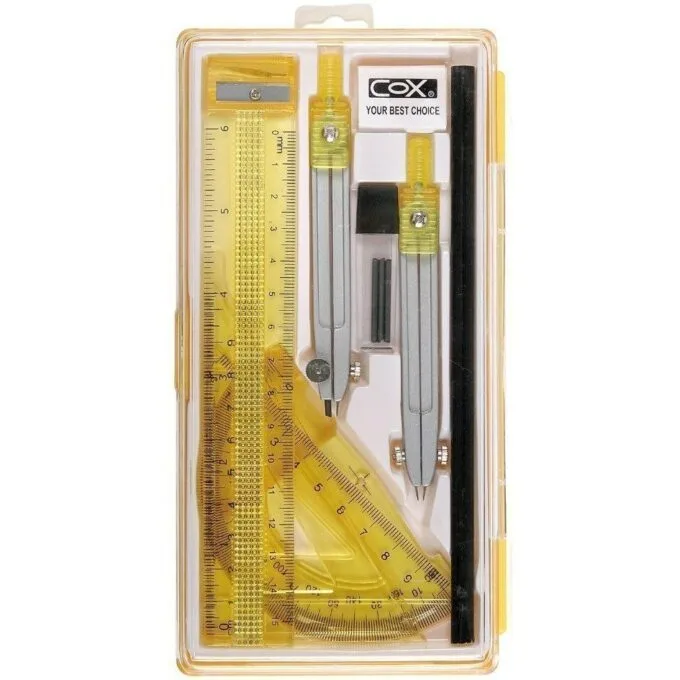 COX MATHEMATICAL INSTR. 11 PCS SET — image 1