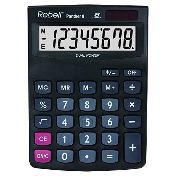 REBELL DESKTOP CALCULATOR PANTHER 8 DIGIT — image 1