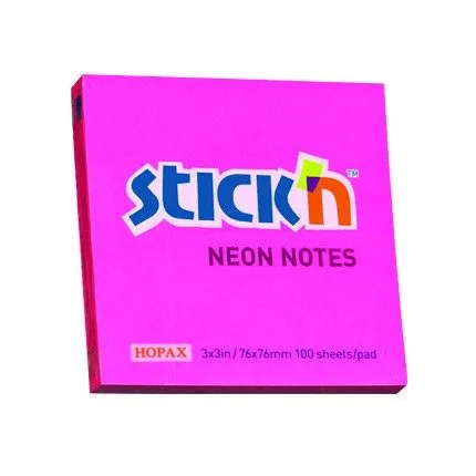 STICK N 76X76MM 100 SHEETS PAD MAGENTA — image 1