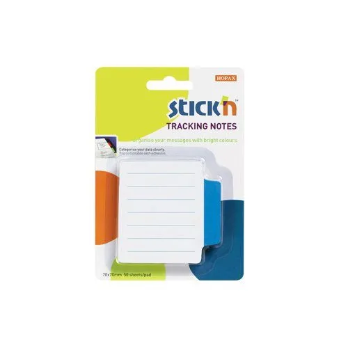 STICK N TRACKING NOTES 70X70MM BLUE — image 1