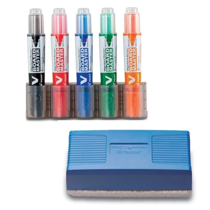 PILOT VBOARD MASTER MARKER 5 PCS BLU BLK RD GR OR — image 1
