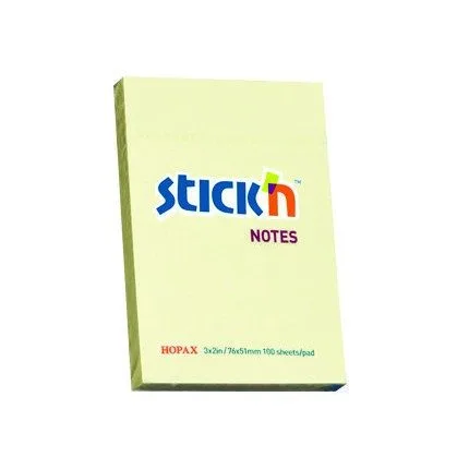 STICK N 76X50MM 100 SHEETS PAD YELLOW — image 1