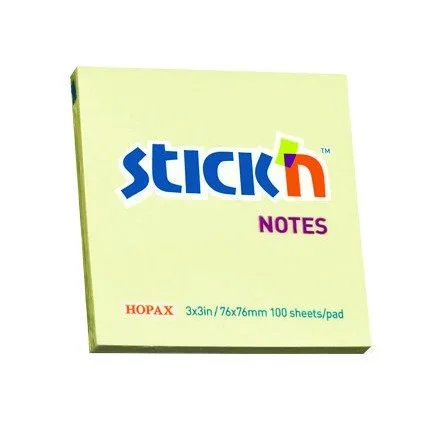 STICK N 76X76MM 100 SHEETS PAD YELLOW — image 1