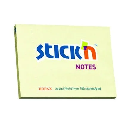 STICK N 76X101MM 100 SHEETS PAD YELLOW — image 1