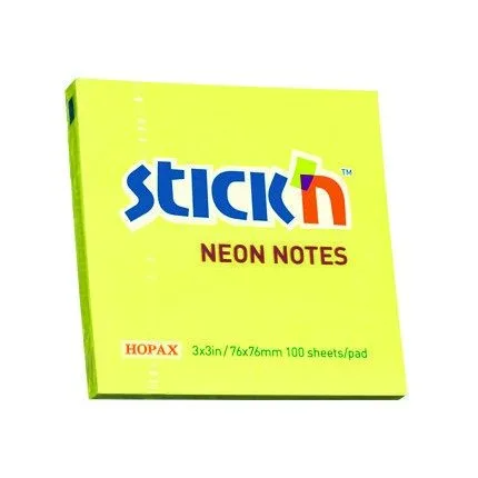 STICK N 76X76MM 100 SHEETS PAD LEMON — image 1