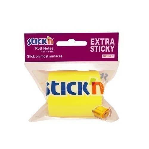 STICK N EXTRA STICKY ROLL NOTES, 50MMX10M, LEMON, REFILL — image 1