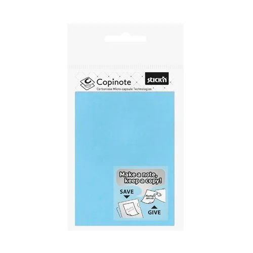STICK N COPINOTE, 101X75MM, L. BLUE, WITH BACKING CARD — image 1