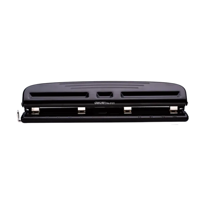 DELI ADJUSTABLE 4-HOLE METAL PUNCH 10 SHEETS ASSORTED — image 1