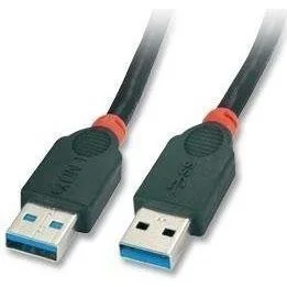 LINDY USB 3.0 CABLE TYPE A MALE TO A MALE BLACK 3M — image 1