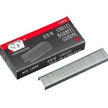 SDI STANDARD STAPLES 23/6 1000 PCS BOX — image 1