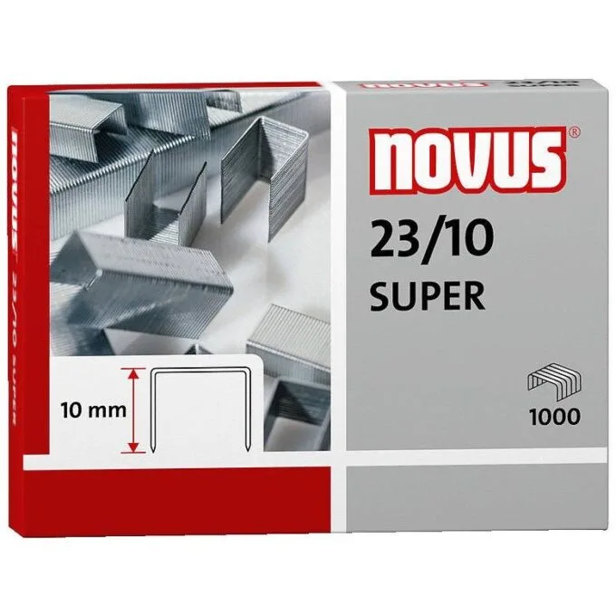 NOVUS STAPLES 23/10 1000 PCS BOX — image 1