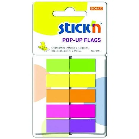 STICK N POP-UP FLAGS 45X12MM 5 X 200 SHEETS PAD — image 1