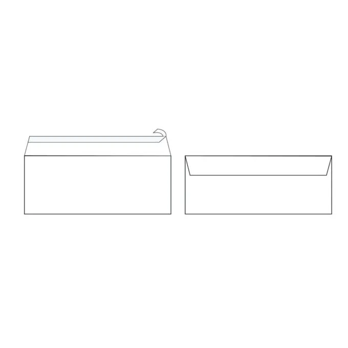 WHITE ENV. P & S 110X220MM 90GSM 500 PCS — image 1