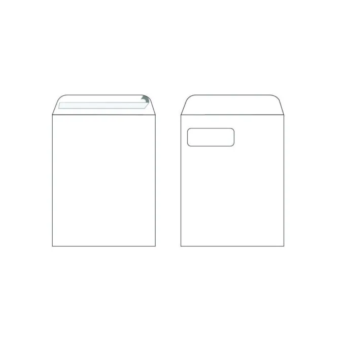 WHITE ENV P & S 324X229MM - WINDOW 45X100MM - 100 GSM 250 PCS BOX — image 1