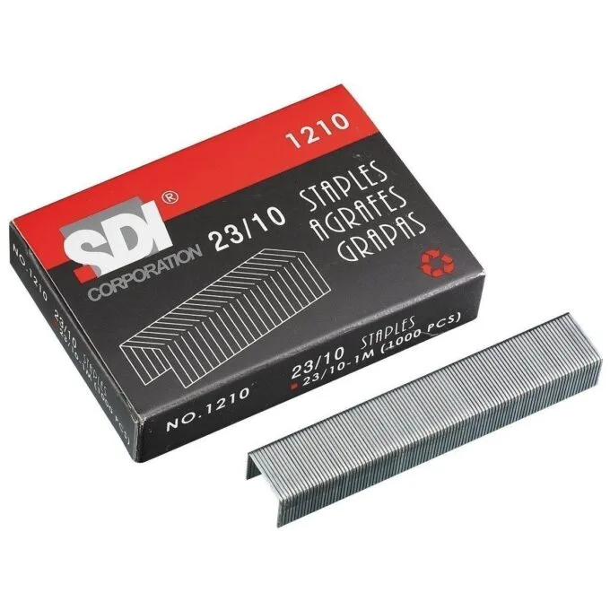 SDI STANDARD STAPLES 23/10 1000 PCS BOX — image 1