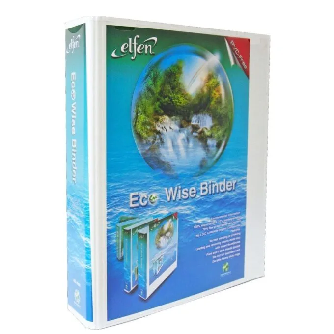 ELFEN PP ECO WISE BINDER 2-RING 38MM A4 WHITE 6238D — image 1