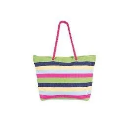 BEACH BAG CAPARICA GREEN-PINK — image 1