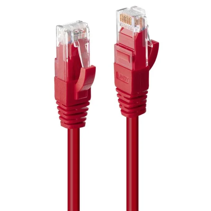 LINDY CAT.6 UTP GIGABIT CABLE RED 3.0M — image 1