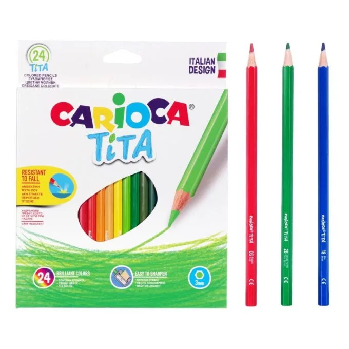 CARIOCA TITA WOOD FREE PENCIL BOX 24 PCS — image 1