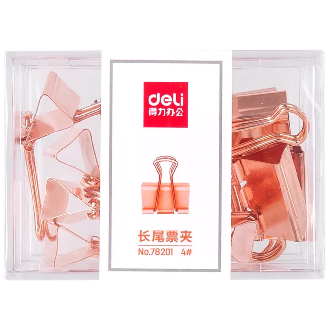 DELI BINDER CLIPS - ROSE GOLD - 25MM #4 — image 1