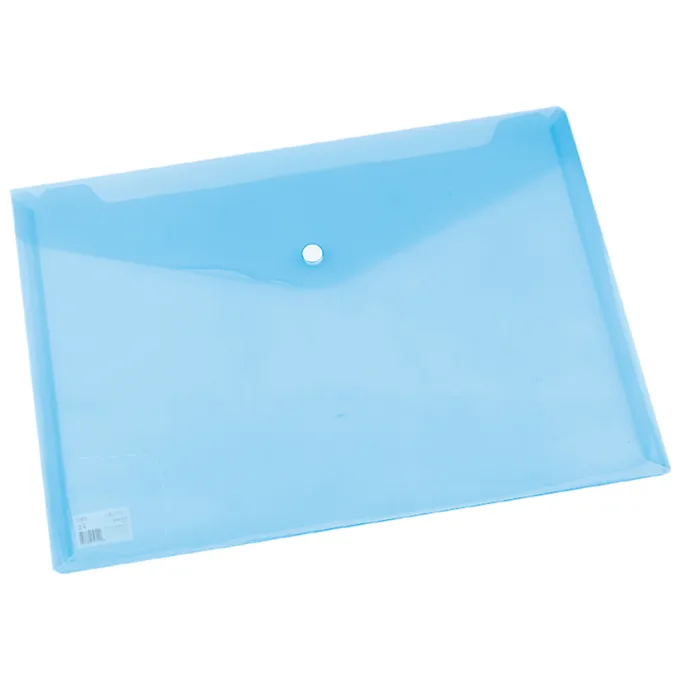 DELI FILE BAG SNAP FC 2C TRANSLUCENT - BLUE — image 1